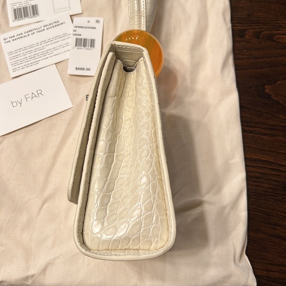 By Far Croc Embossed Leather Ball Bag - Picture 7 of 13